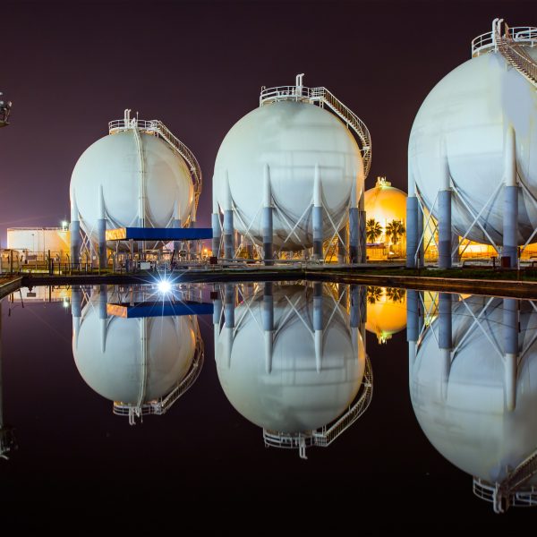 LPG gas storage tanks